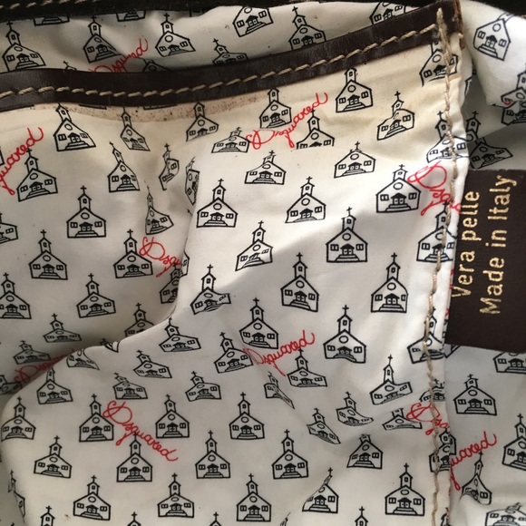 HUGE DSQUARED2 Suede Bag with Extra Long Fringe - Picture 7 of 8